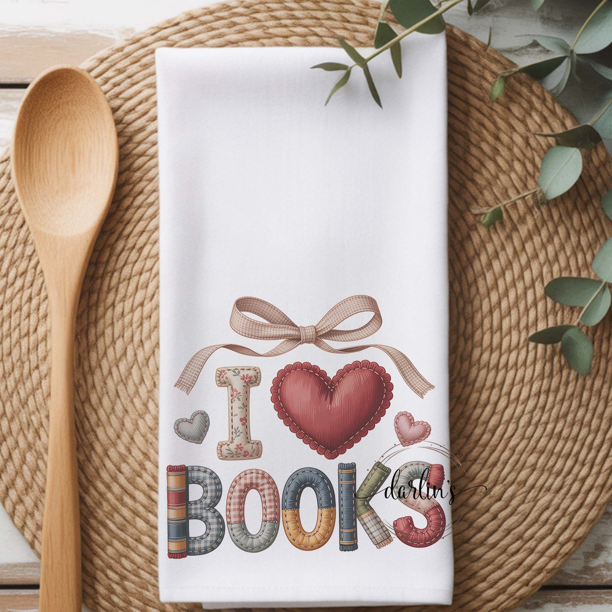 I Love Books Kitchen Towel