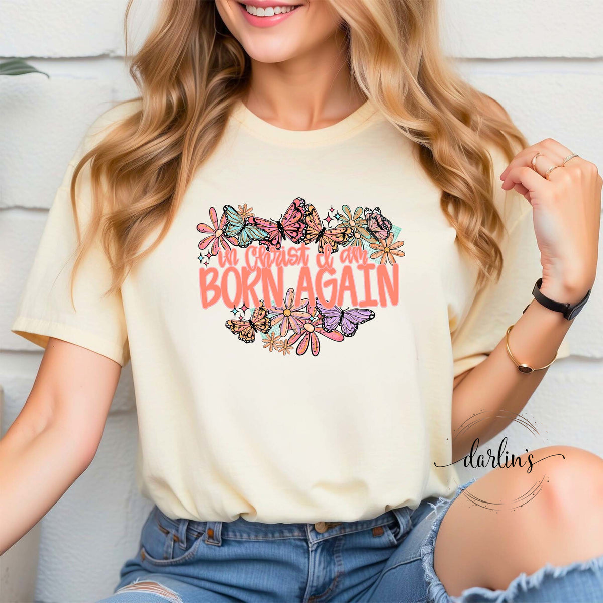 In Christ I Am Born Again Shirt