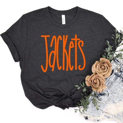 Jackets Lettering Orange Shirt