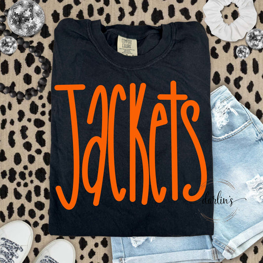 Jackets Lettering Orange Shirt