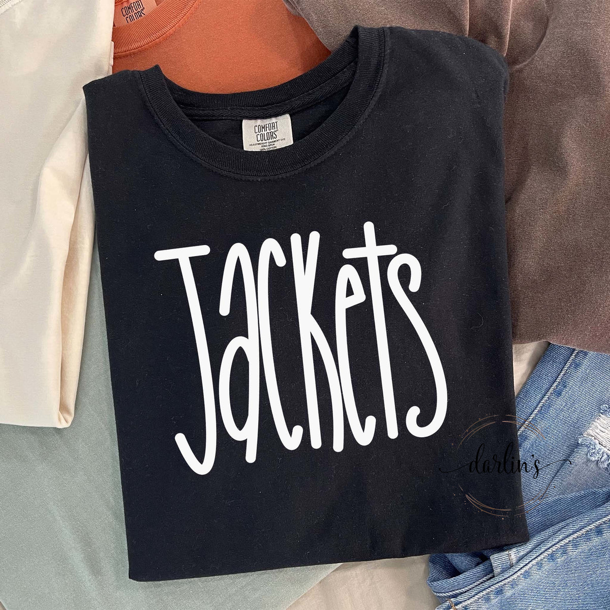 Jackets Lettering White Shirt