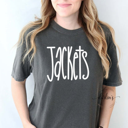 Jackets Lettering White Shirt