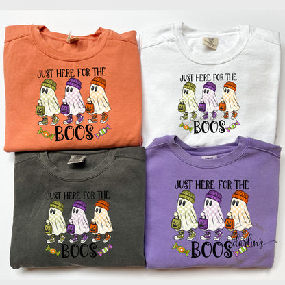 Just Here For The Boos Black Print Shirt