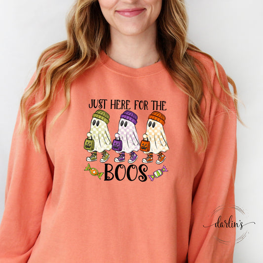 Just Here For The Boos Black Print Shirt
