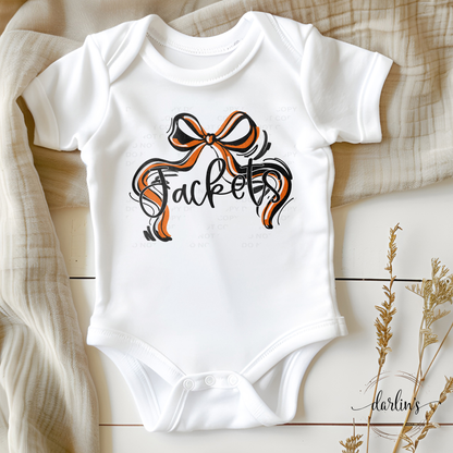 Ribbon Sports Bow - Jackets - Orange And Black