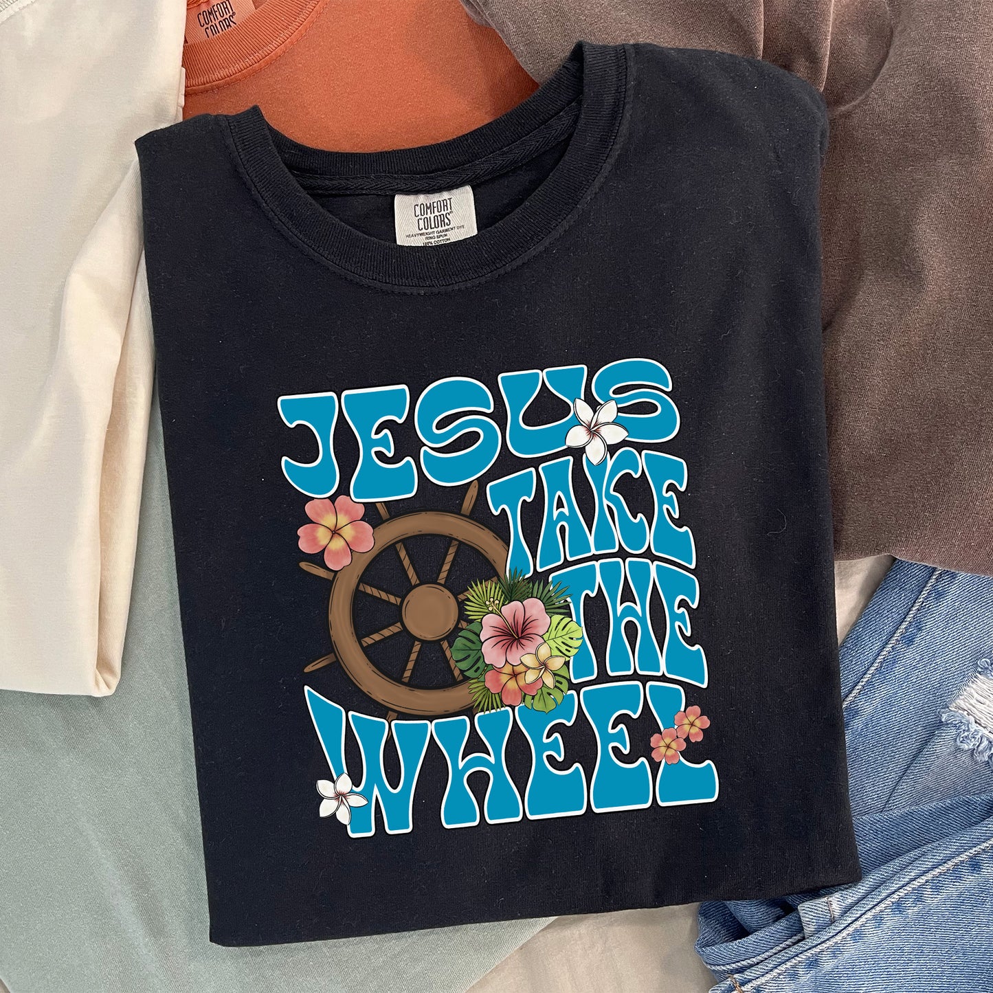 Jesus Take The Wheel Nautical Version