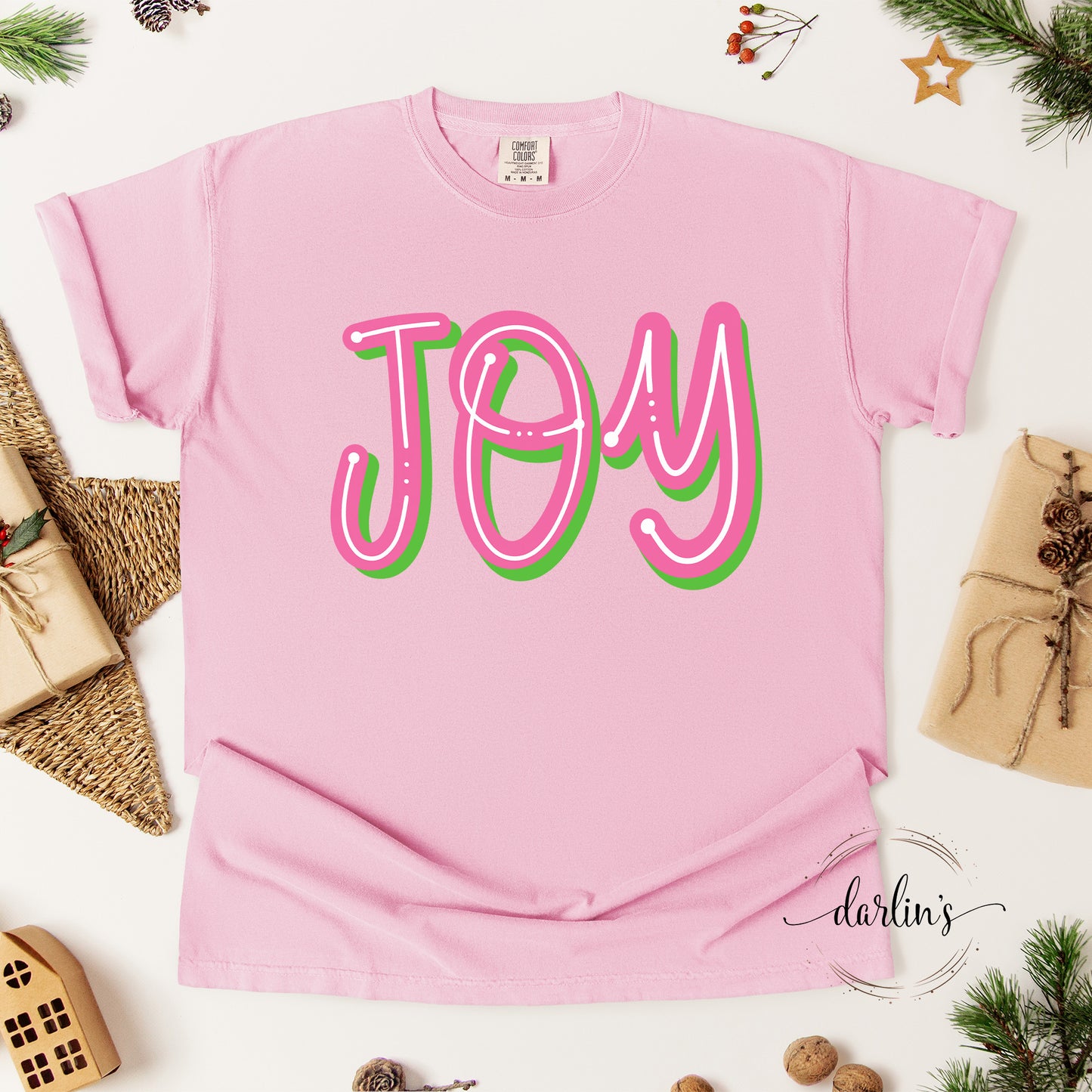 Joy Pink And Green Shirt