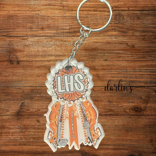 LHS Jackets Mums The Word Key Chain