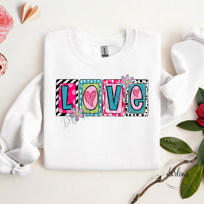 Love Boxed Letters Shirt