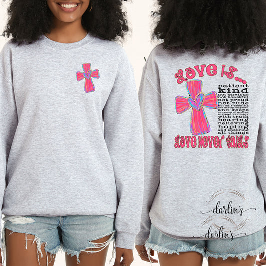 Love Is With Pocket Black Lettering Shirt