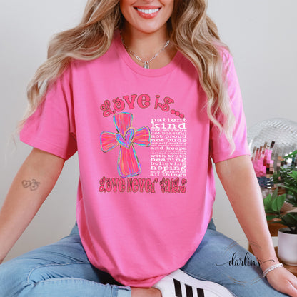 Love Is White Lettering Shirt