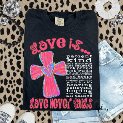 Love Is White Lettering Shirt