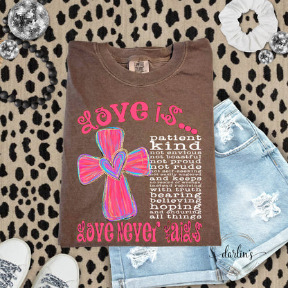 Love Is White Lettering Shirt