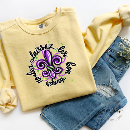 Laissez Les Bon Temps Rouler Black Text Shirt