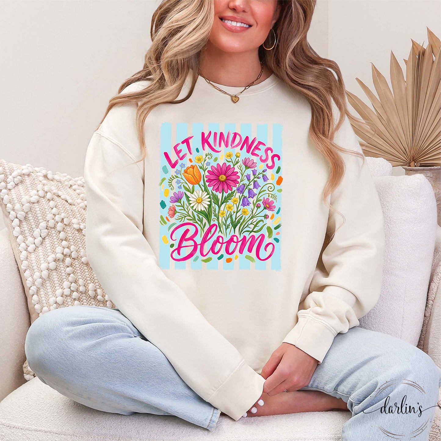 Let Kindness Bloom Blue Shirt