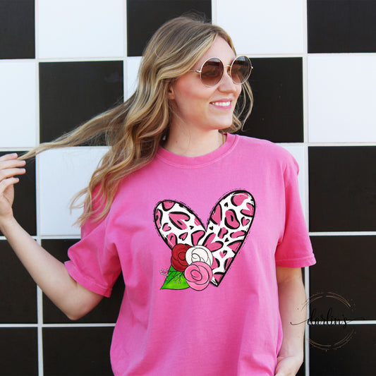 Love Never Fails - Heart With Flowers Shirt