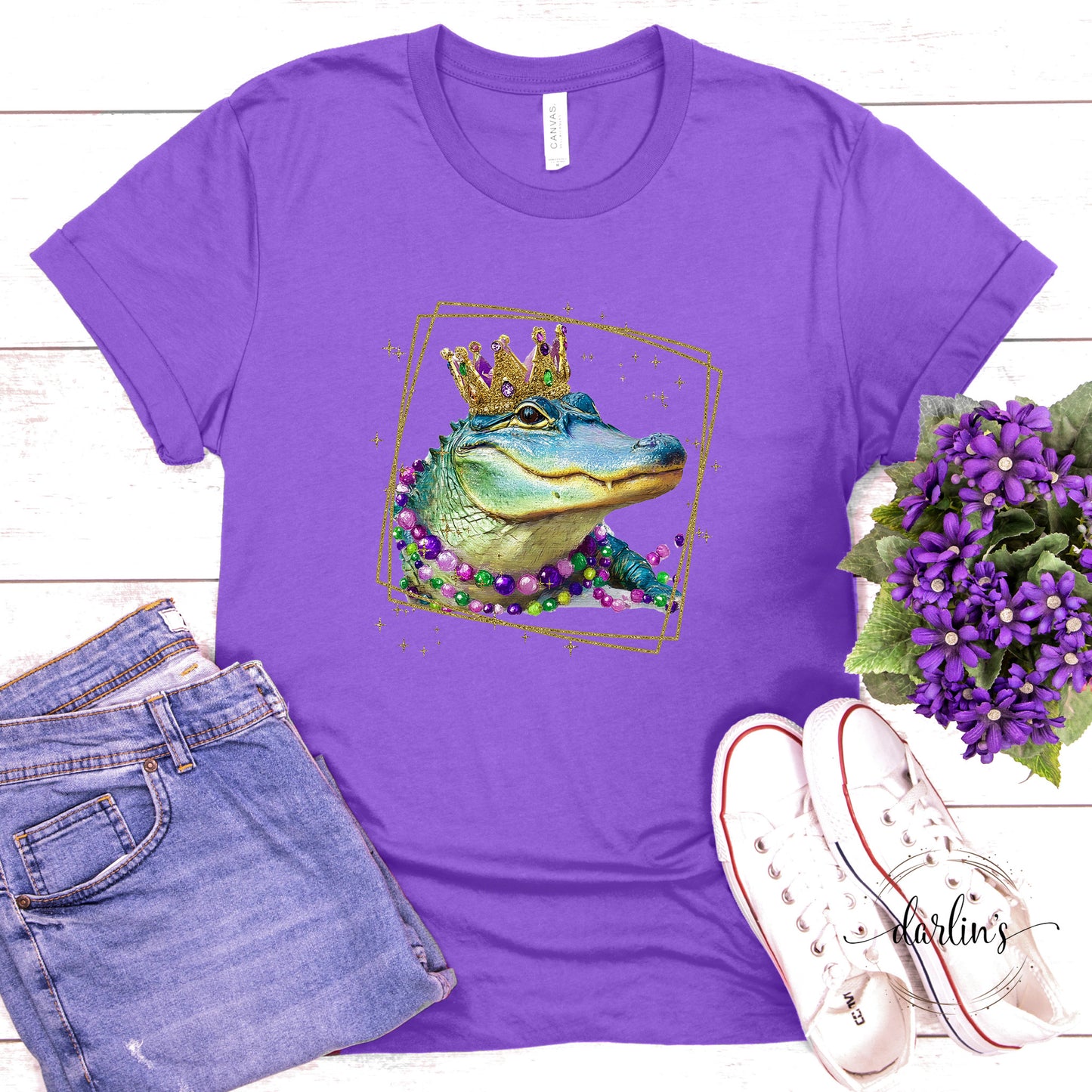 Mardi Gras Gator Shirt