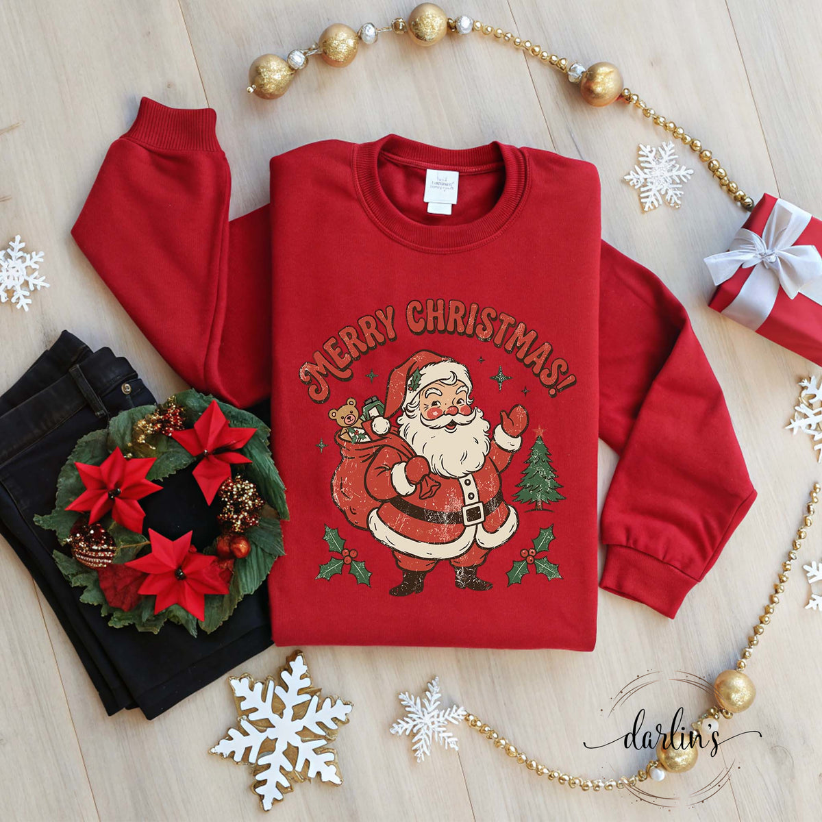 Merry Christmas Vintage Santa Shirt