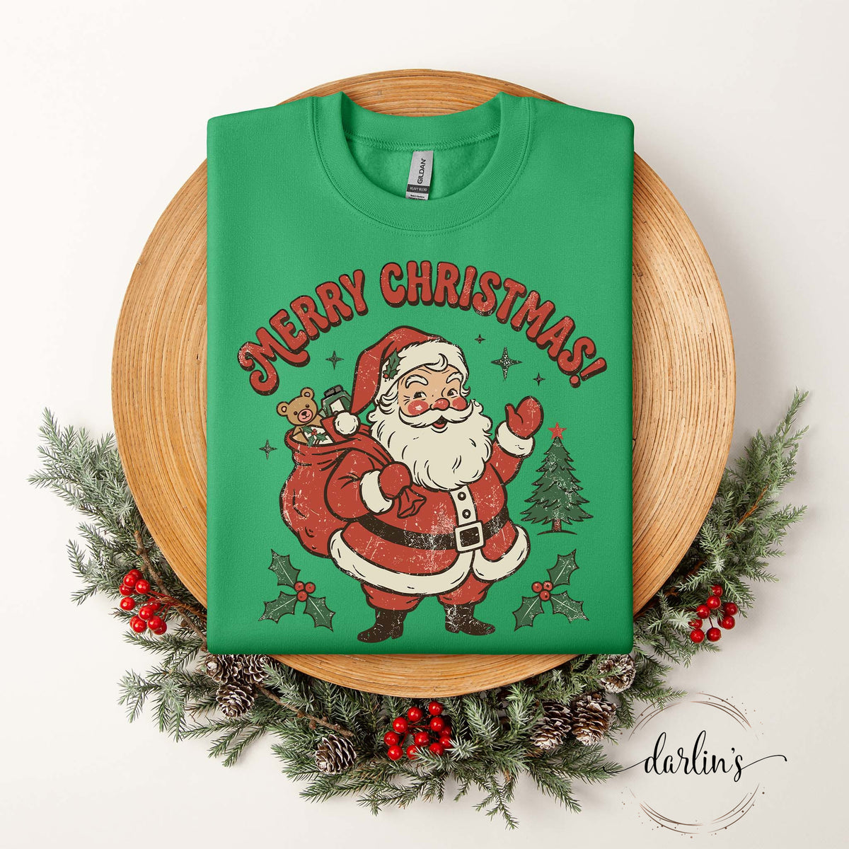 Merry Christmas Vintage Santa Shirt