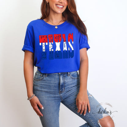 Mixed Up State Texas Patriotic Shirt