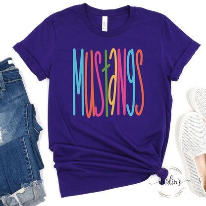 Mustangs Lettering Bright Shirt