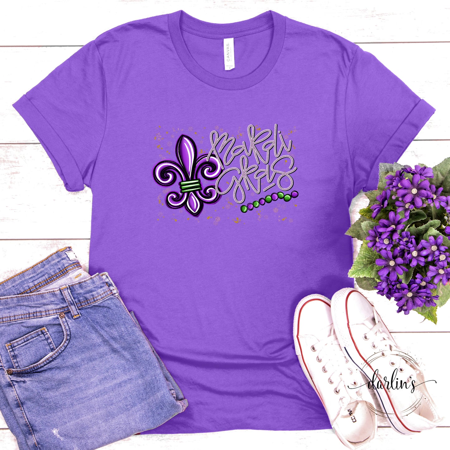 Mardi Gras Fleur De Lis Shirt