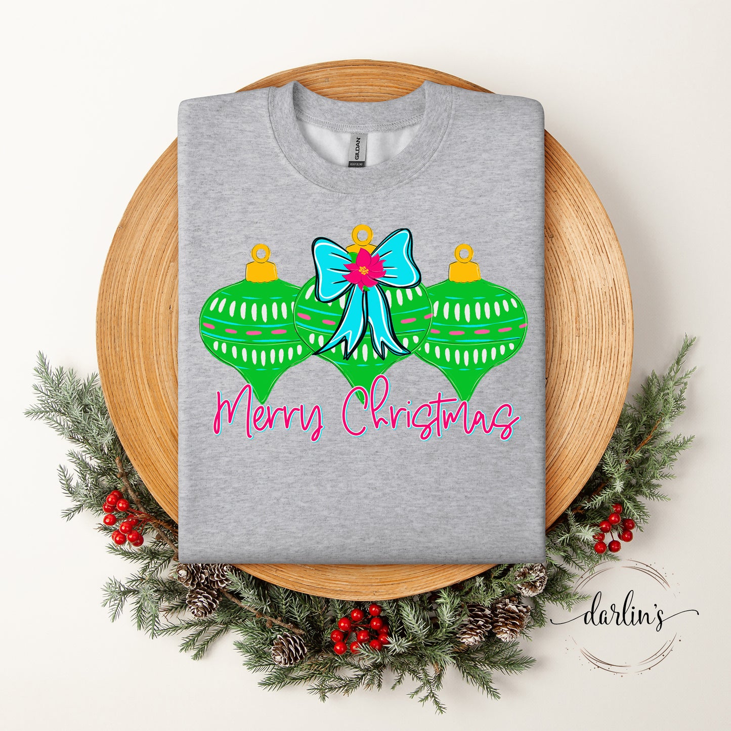 Merry Christmas Ornament Trio Shirt