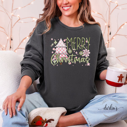 Merry Christmas Pink Tree Shirt