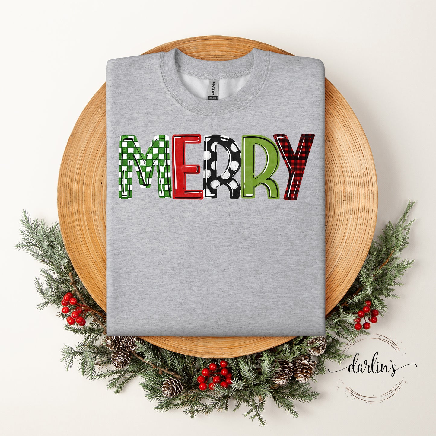 Merry Word Art Shirt