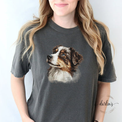 Needlepoint Pets Australian Shepherd Shirt