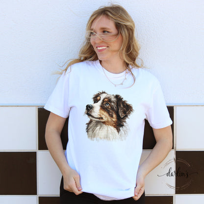 Needlepoint Pets Australian Shepherd Shirt