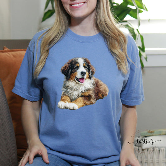 Needlepoint Pets Bernese Mountain Dog 2 Shirt