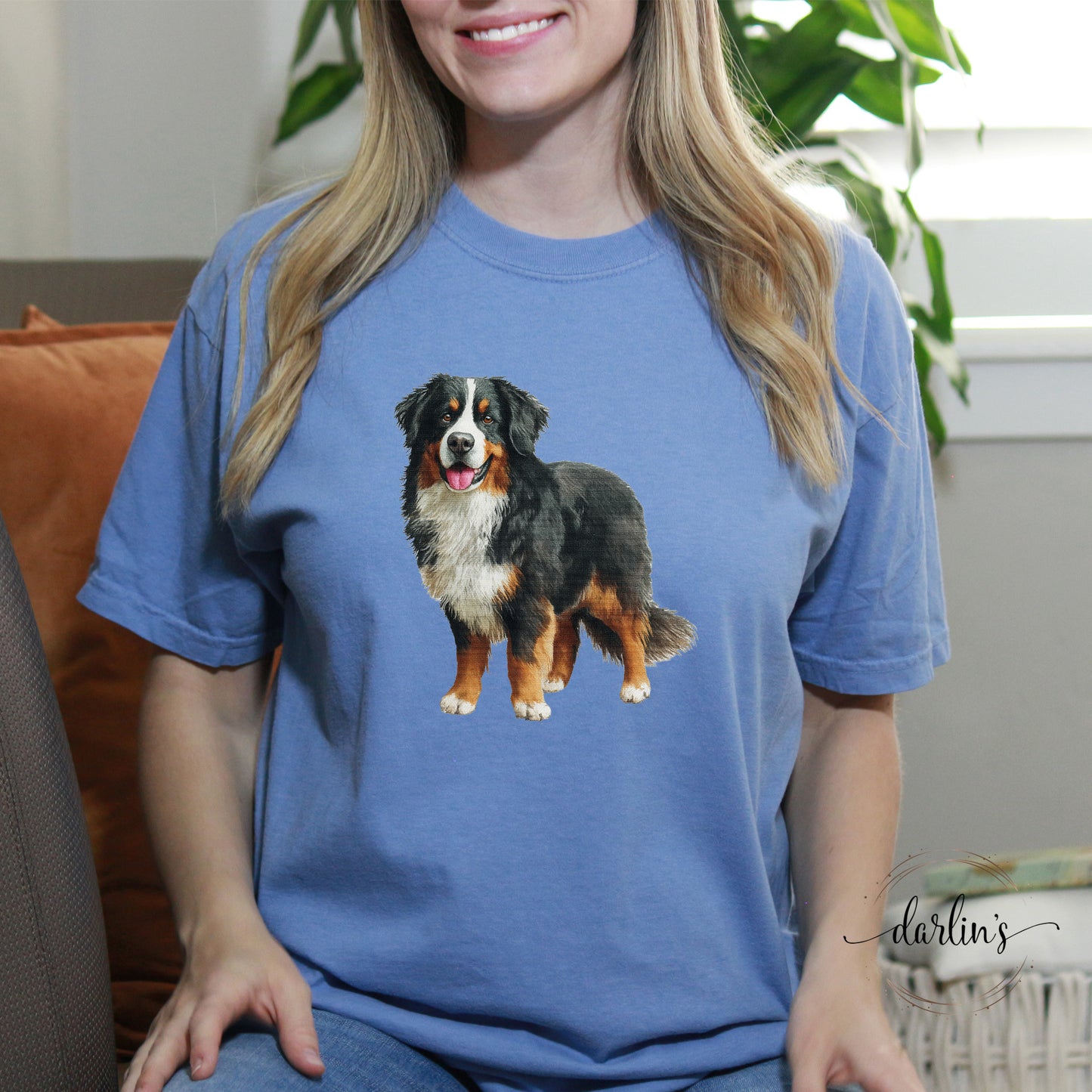 Needlepoint Pets Bernese Mountain Dog Shirt