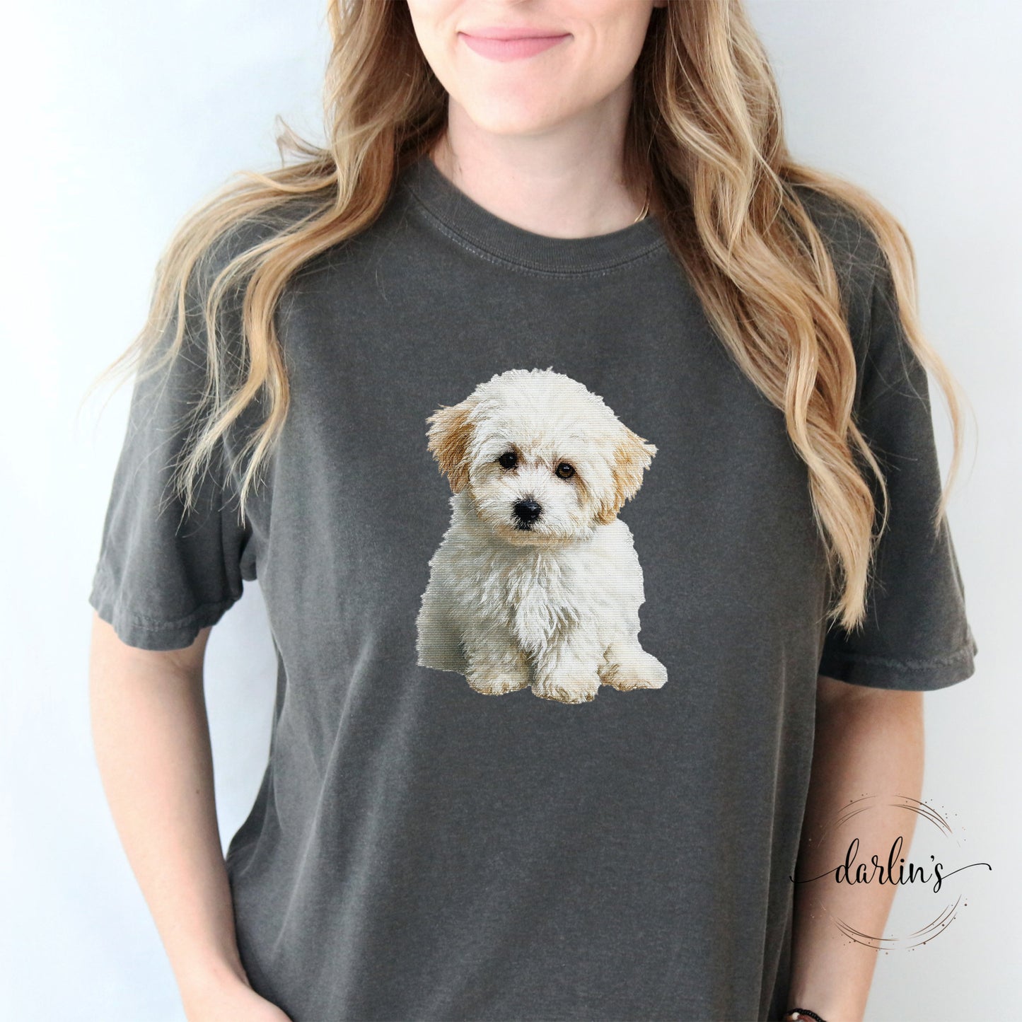 Needlepoint Pets Bichon Poo Shirt