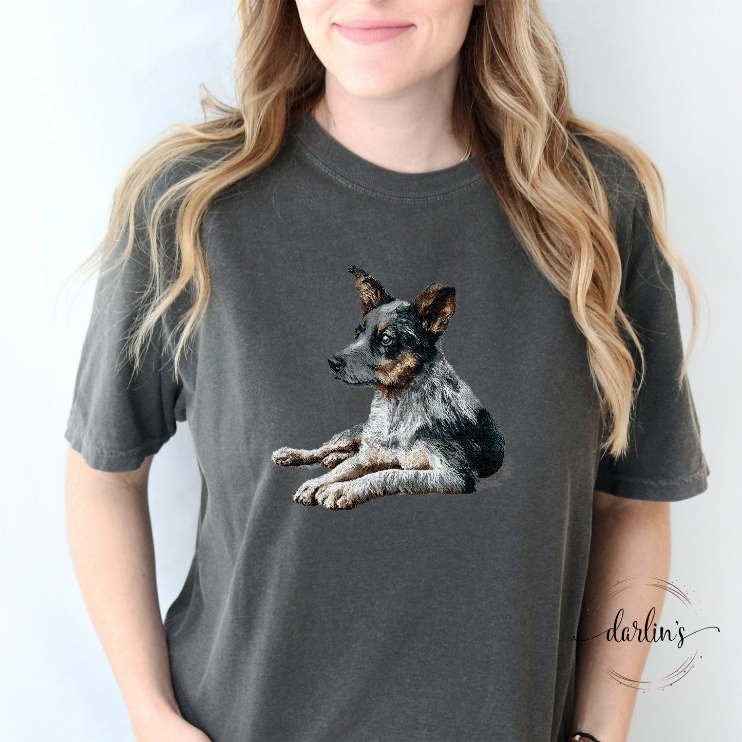 Needlepoint Pets Blue Heeler Shirt