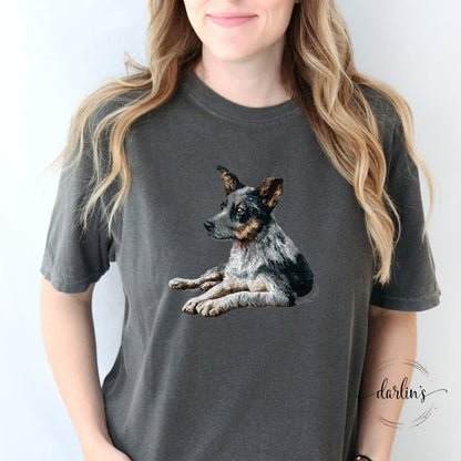 Needlepoint Pets Blue Heeler Shirt