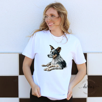 Needlepoint Pets Blue Heeler Shirt