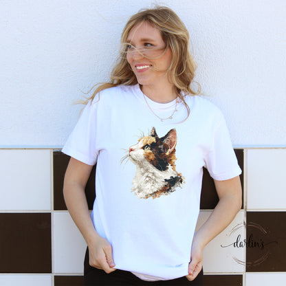 Needlepoint Pets Calico Cat Shirt