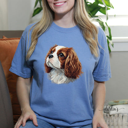 Needlepoint Pets Cavalier Spaniel Shirt