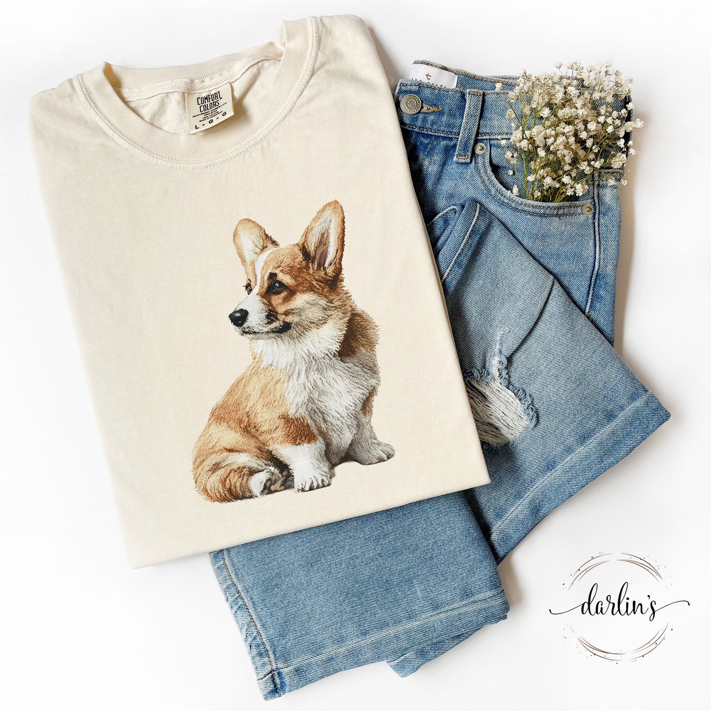 Needlepoint Pets Corgi 2 Shirt