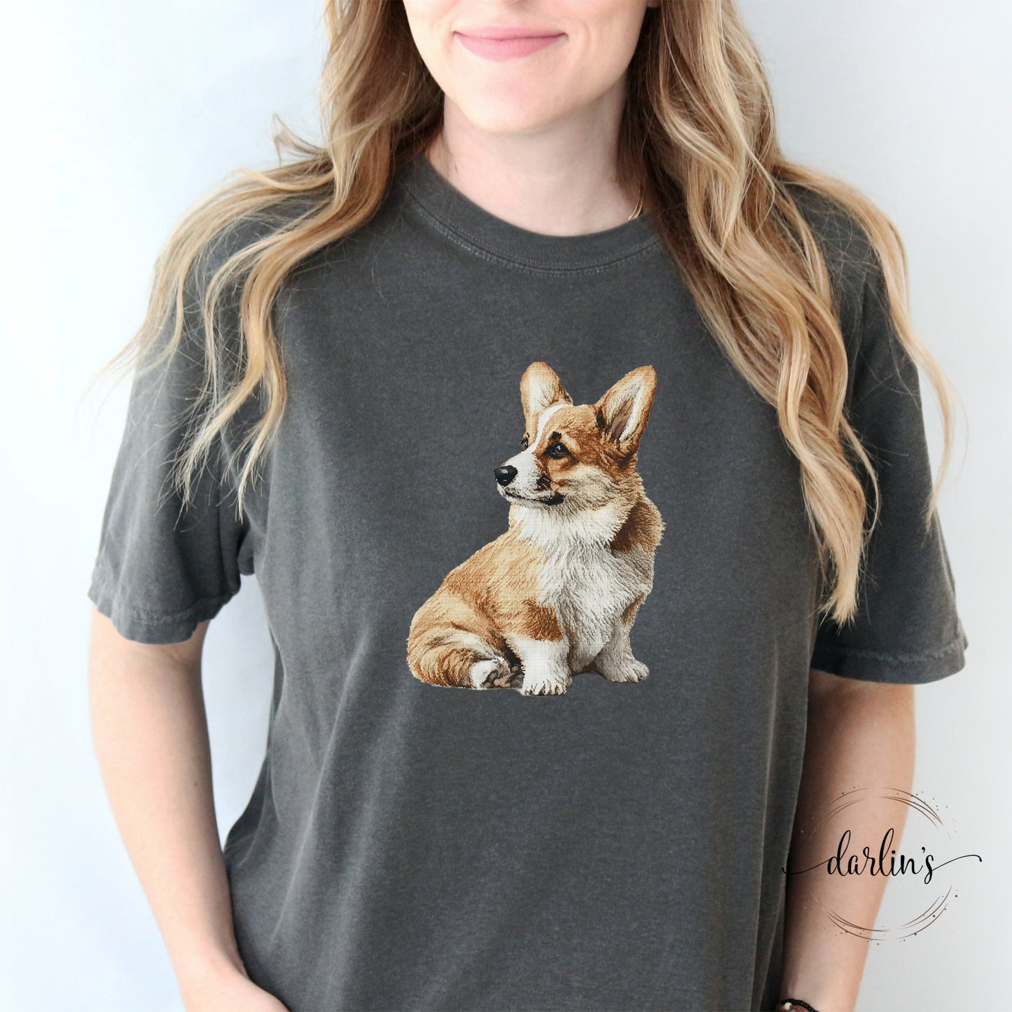 Needlepoint Pets Corgi 2 Shirt