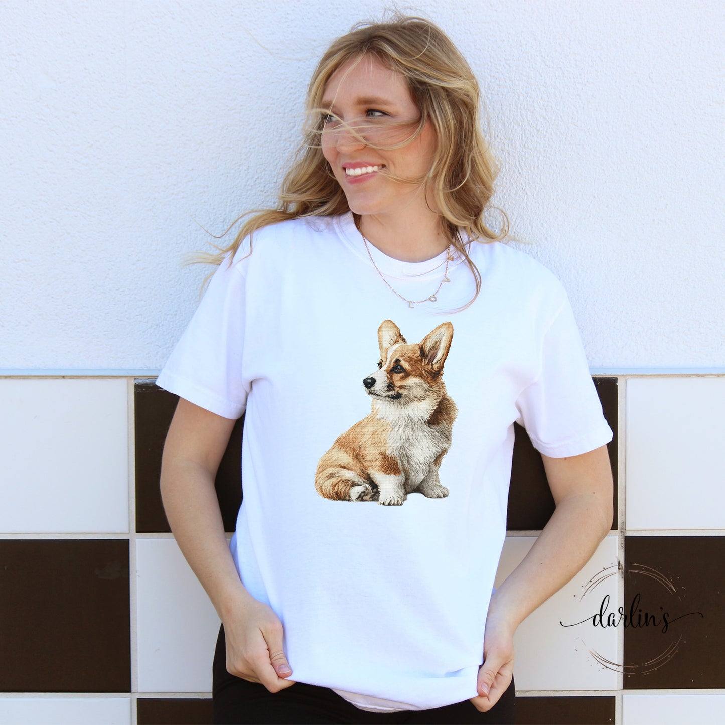Needlepoint Pets Corgi 2 Shirt
