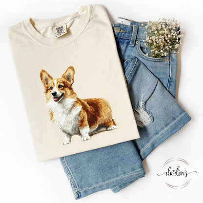Needlepoint Pets Corgi Shirt
