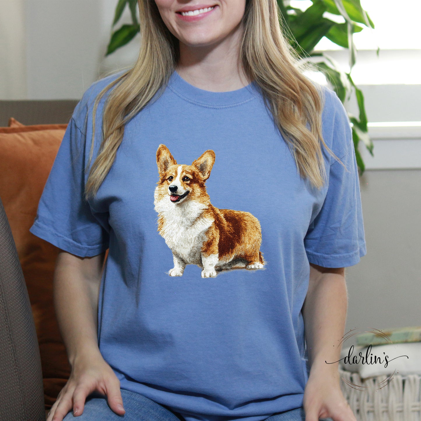 Needlepoint Pets Corgi Shirt