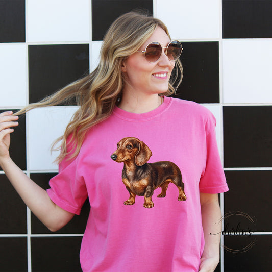 Needlepoint Pets Dachshund Shirt
