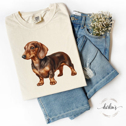 Needlepoint Pets Dachshund Shirt