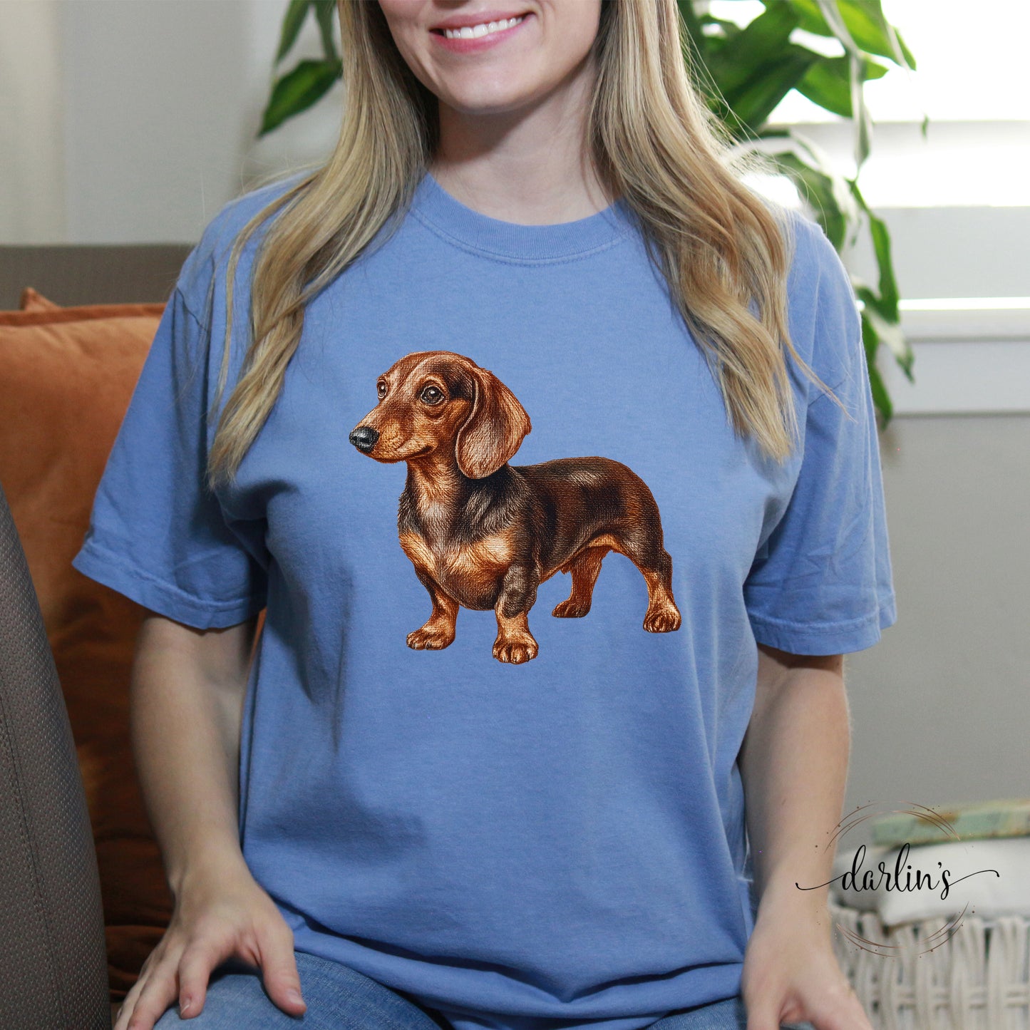 Needlepoint Pets Dachshund Shirt