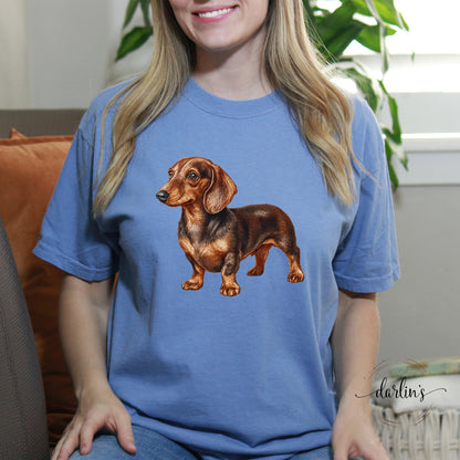 Needlepoint Pets Dachshund Shirt