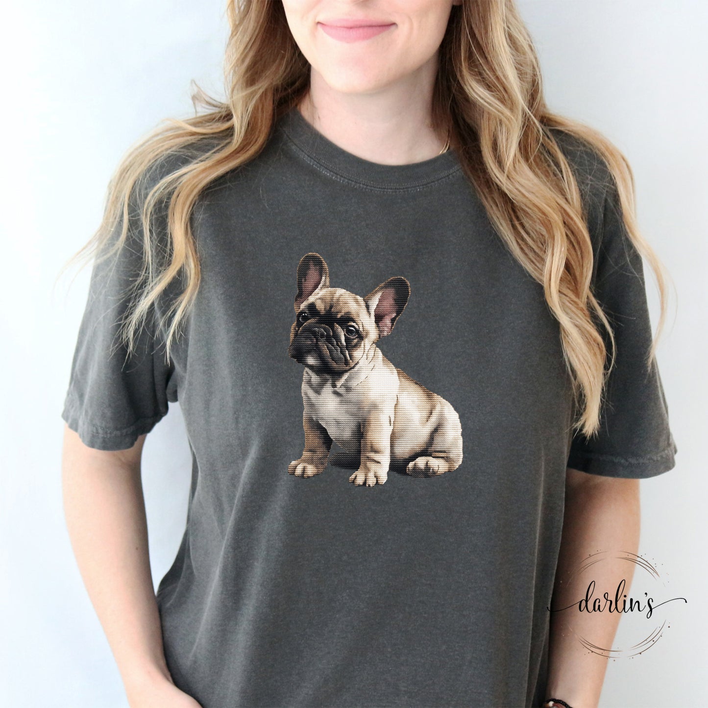 Needlepoint Pets French Bulldog Shirt