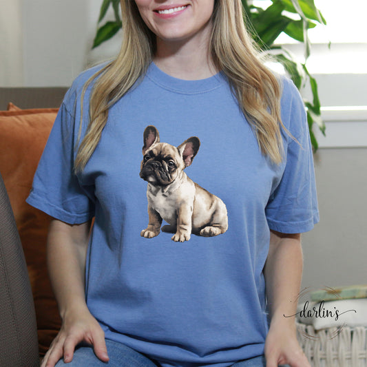 Needlepoint Pets French Bulldog Shirt